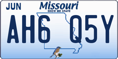 MO license plate AH6Q5Y