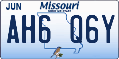 MO license plate AH6Q6Y