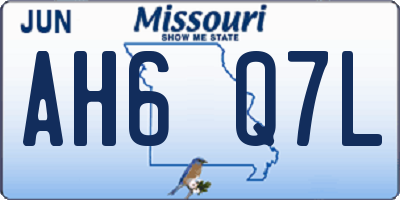 MO license plate AH6Q7L
