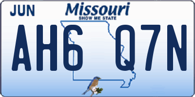 MO license plate AH6Q7N