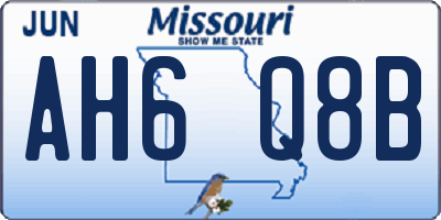 MO license plate AH6Q8B