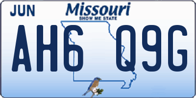 MO license plate AH6Q9G