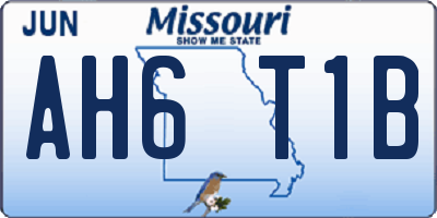 MO license plate AH6T1B
