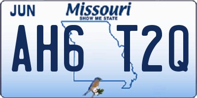 MO license plate AH6T2Q