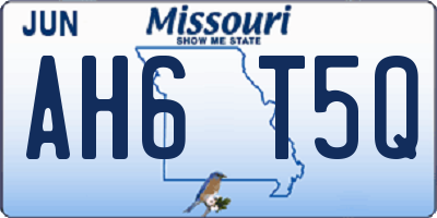 MO license plate AH6T5Q