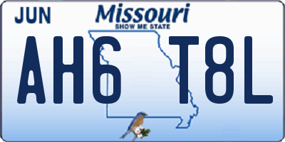 MO license plate AH6T8L