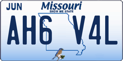 MO license plate AH6V4L