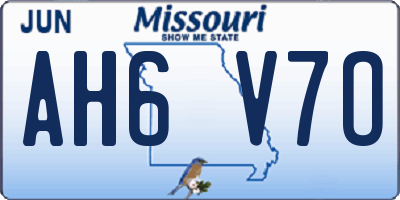 MO license plate AH6V7O
