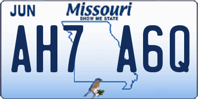 MO license plate AH7A6Q