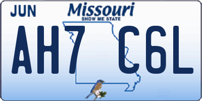 MO license plate AH7C6L