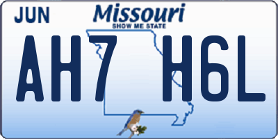 MO license plate AH7H6L