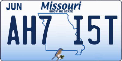 MO license plate AH7I5T