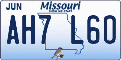 MO license plate AH7L6O