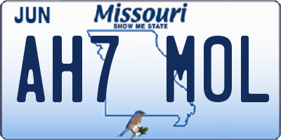 MO license plate AH7M0L