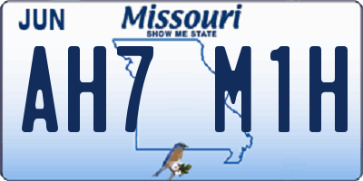 MO license plate AH7M1H