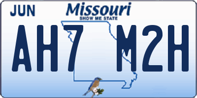 MO license plate AH7M2H