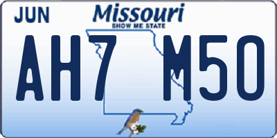 MO license plate AH7M5O