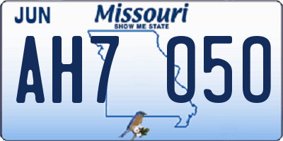 MO license plate AH7O5O