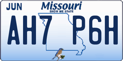 MO license plate AH7P6H