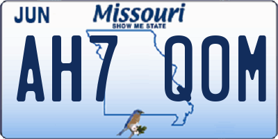 MO license plate AH7Q0M