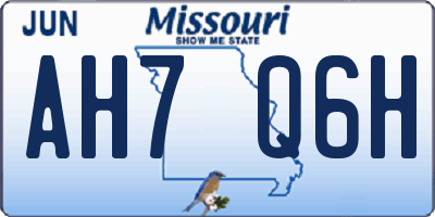 MO license plate AH7Q6H