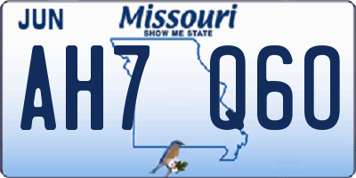 MO license plate AH7Q6O