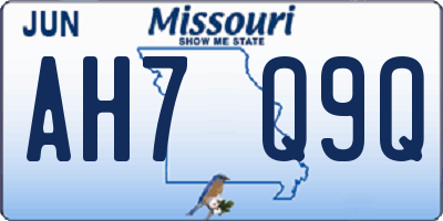 MO license plate AH7Q9Q