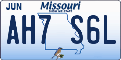 MO license plate AH7S6L