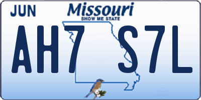 MO license plate AH7S7L