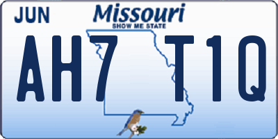 MO license plate AH7T1Q