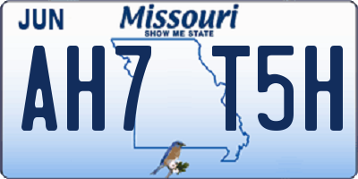 MO license plate AH7T5H