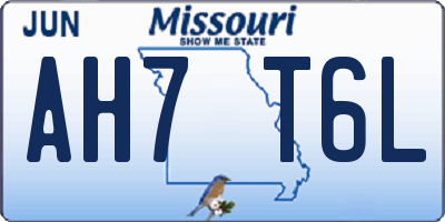 MO license plate AH7T6L