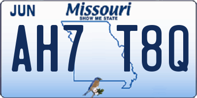 MO license plate AH7T8Q
