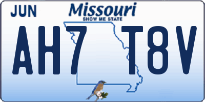 MO license plate AH7T8V