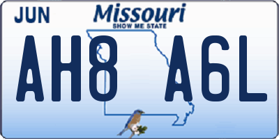 MO license plate AH8A6L
