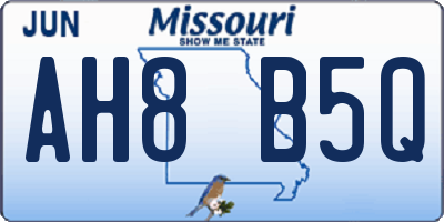 MO license plate AH8B5Q