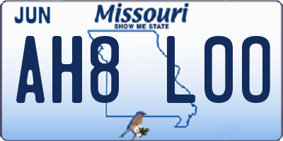 MO license plate AH8L0O