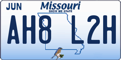 MO license plate AH8L2H