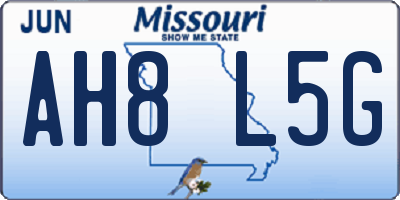 MO license plate AH8L5G