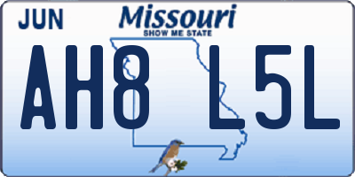 MO license plate AH8L5L