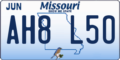 MO license plate AH8L5O