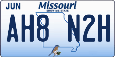 MO license plate AH8N2H