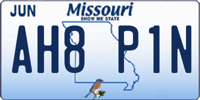 MO license plate AH8P1N