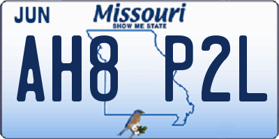MO license plate AH8P2L