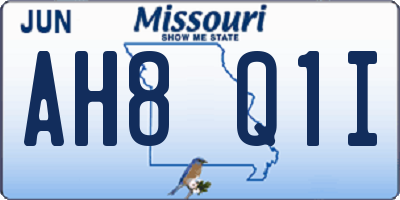 MO license plate AH8Q1I