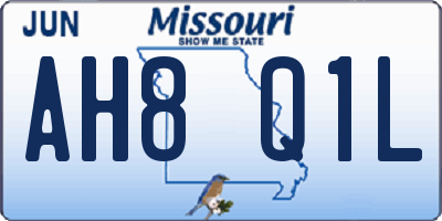 MO license plate AH8Q1L