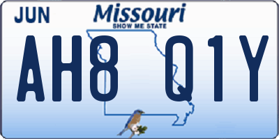 MO license plate AH8Q1Y
