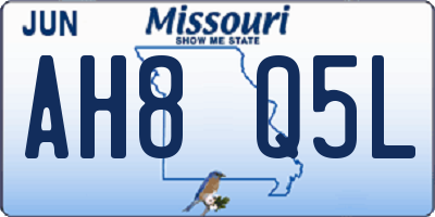 MO license plate AH8Q5L