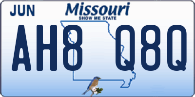 MO license plate AH8Q8Q