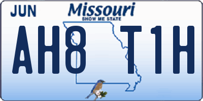MO license plate AH8T1H